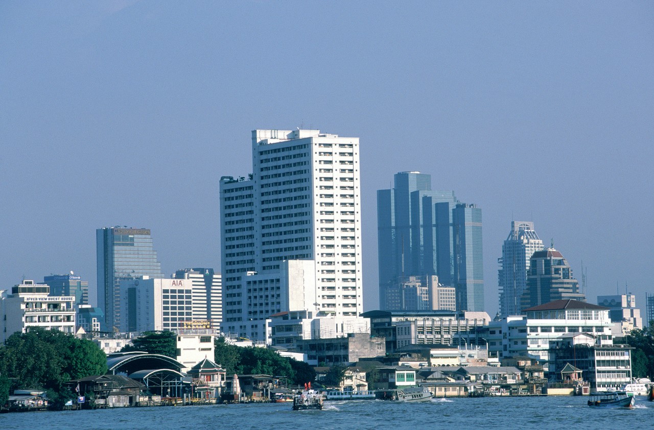 Vue générale du quartier moderne de Bangkok.