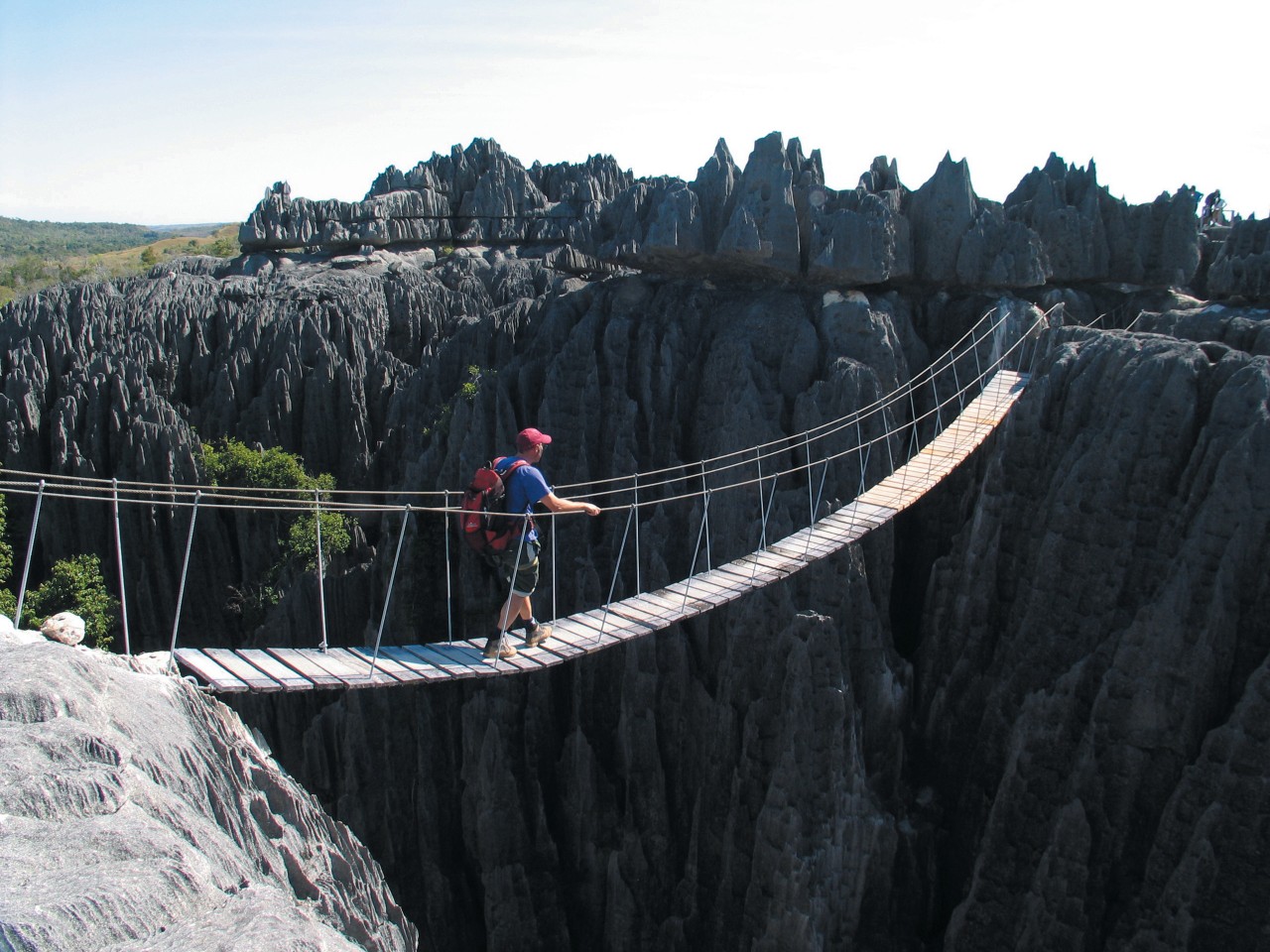 Grands Tsingy de Bemaraha, mieux vaut ne pas regarder en bas !