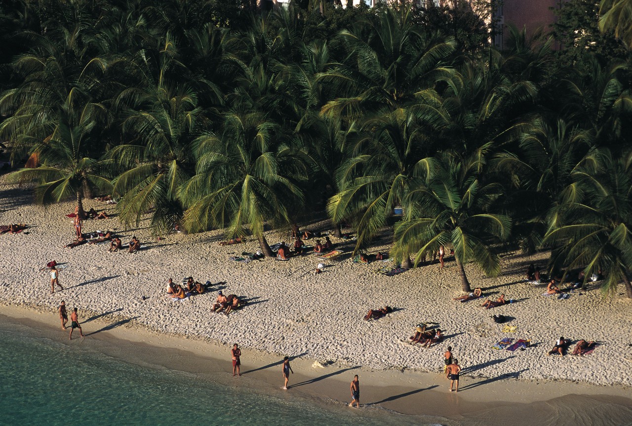 Vue aérienne de la plage de Saint-François.