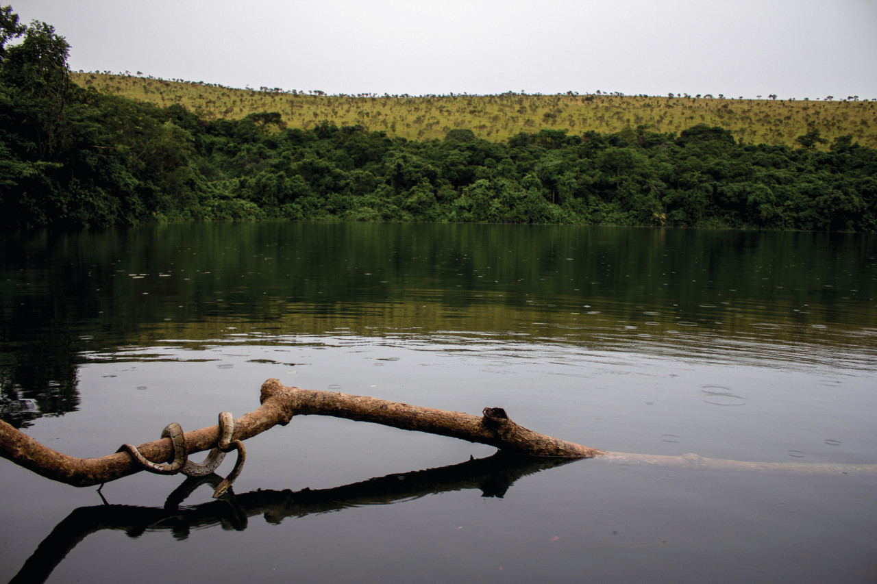 Le calme du lac bleu.