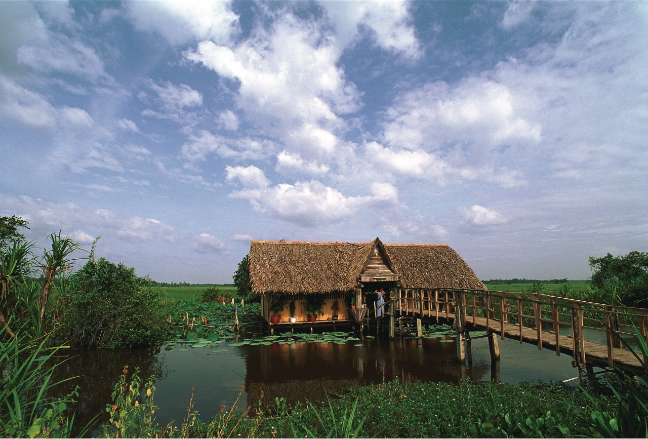 Maison sur pilotis à Tây Ninh.