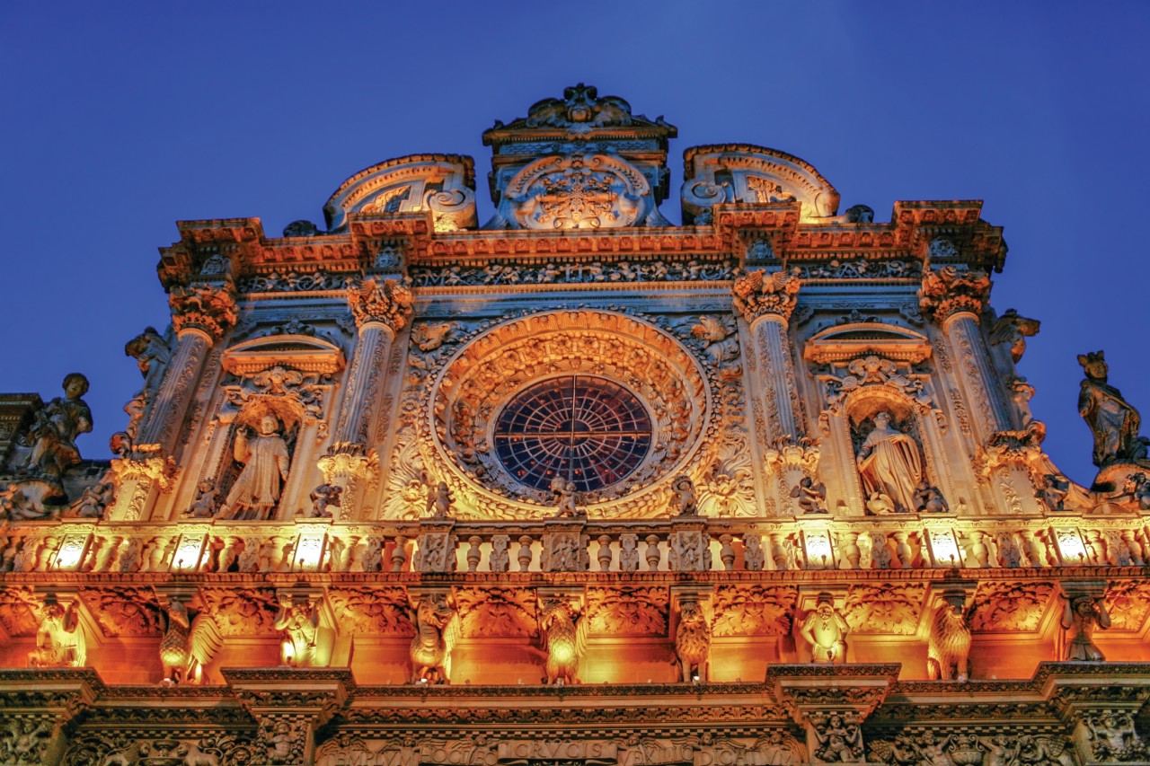 <p>La façade baroque de la Basilique de Santa Croce.</p>