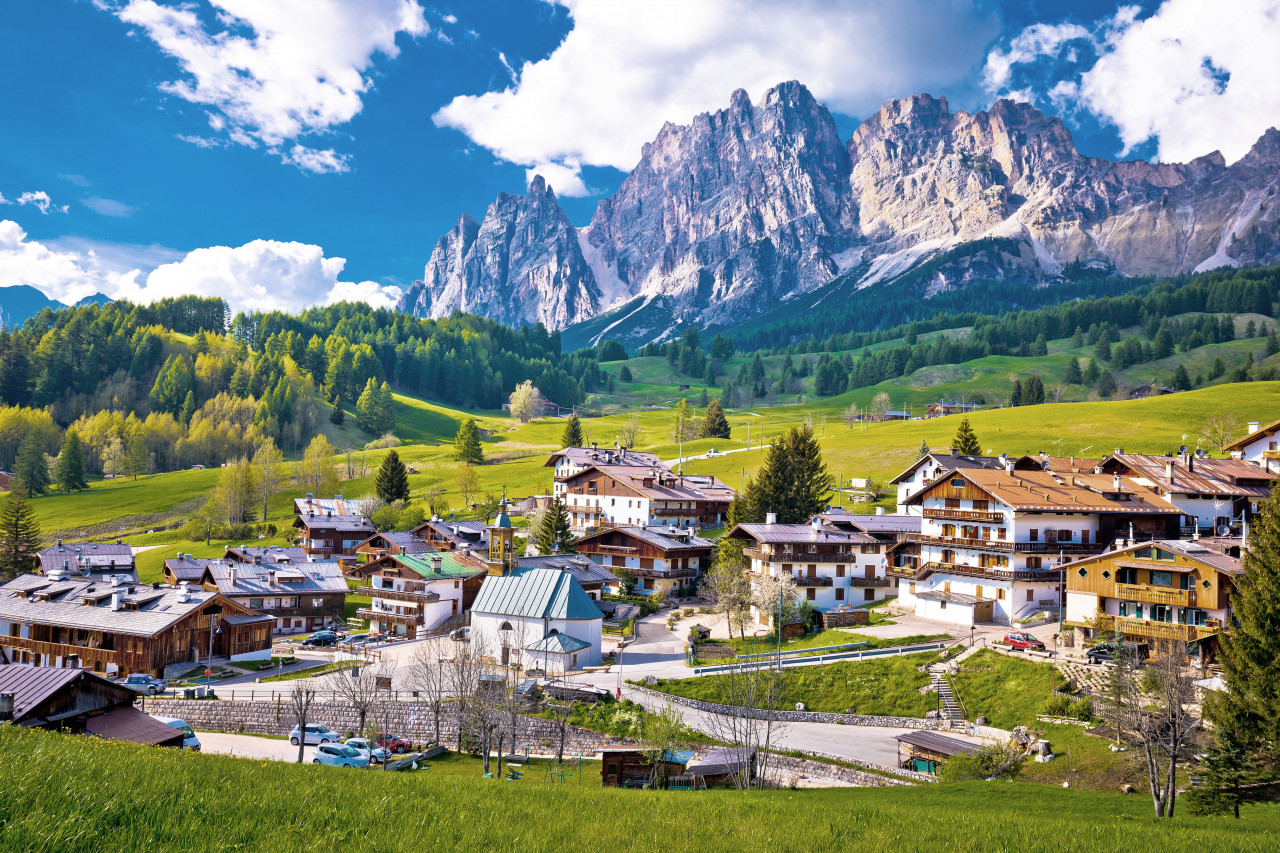 Cortina d'Ampezzo dans les Dolomites.