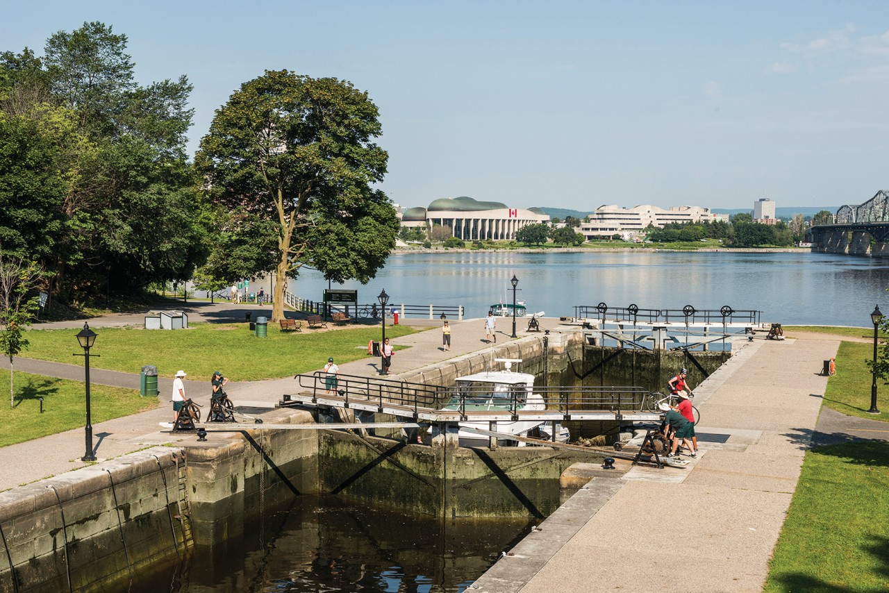 Entrée du canal Rideau à Ottawa.