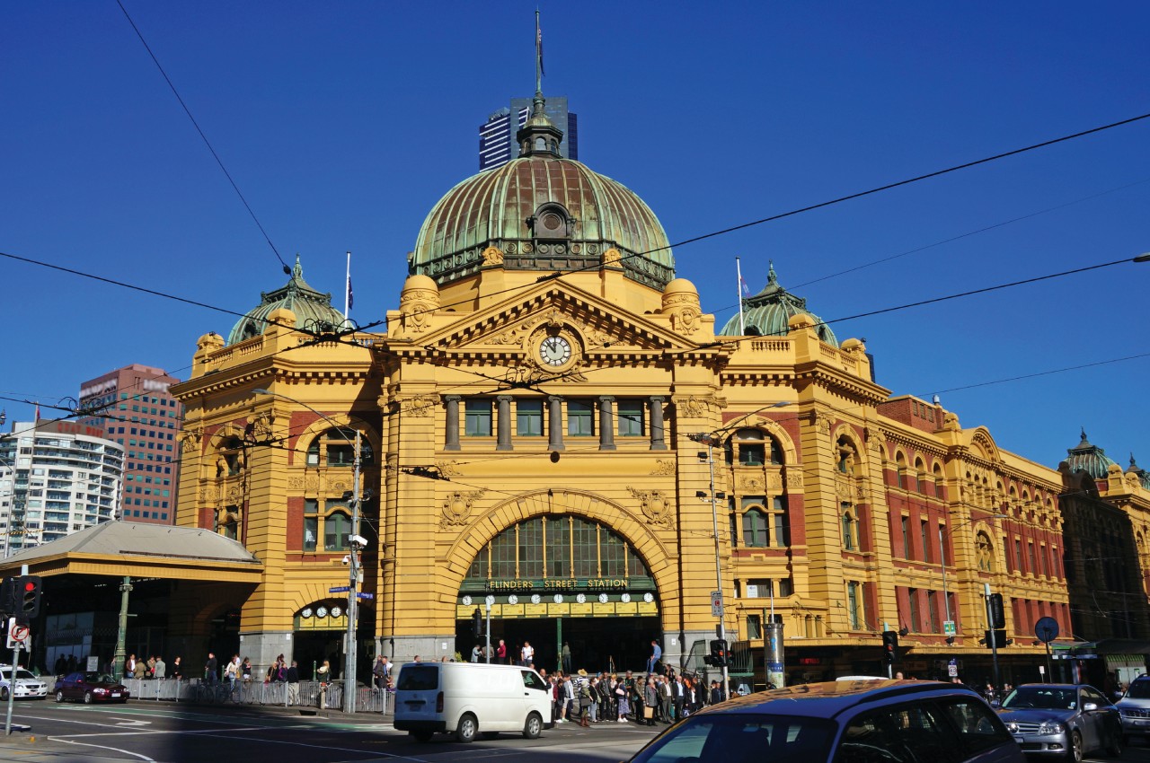 La gare Flinders Street, Melbourne.