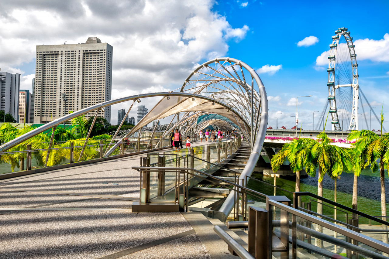 Helix Bridge, Singapour City.