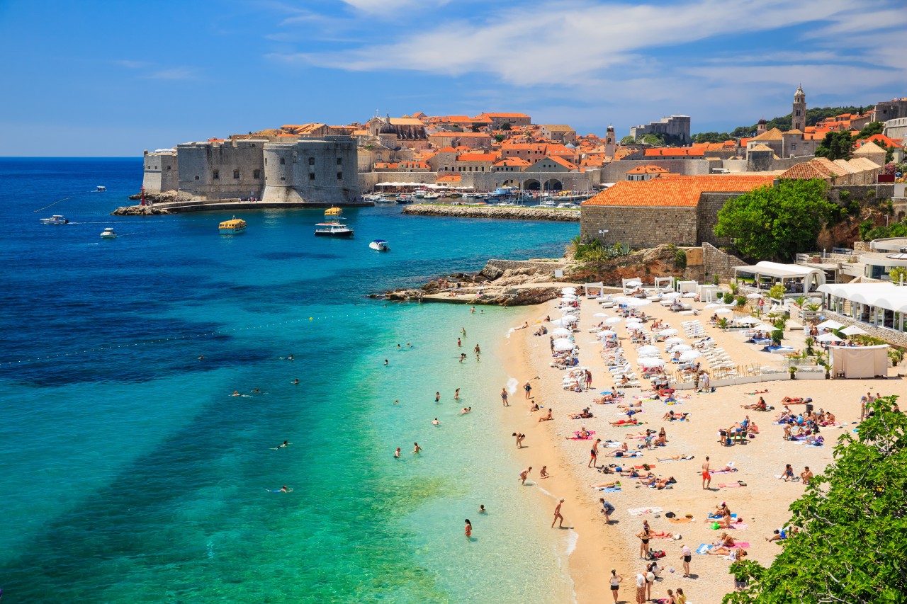 Vue panoramique de la vieille ville de Dubrovnik.