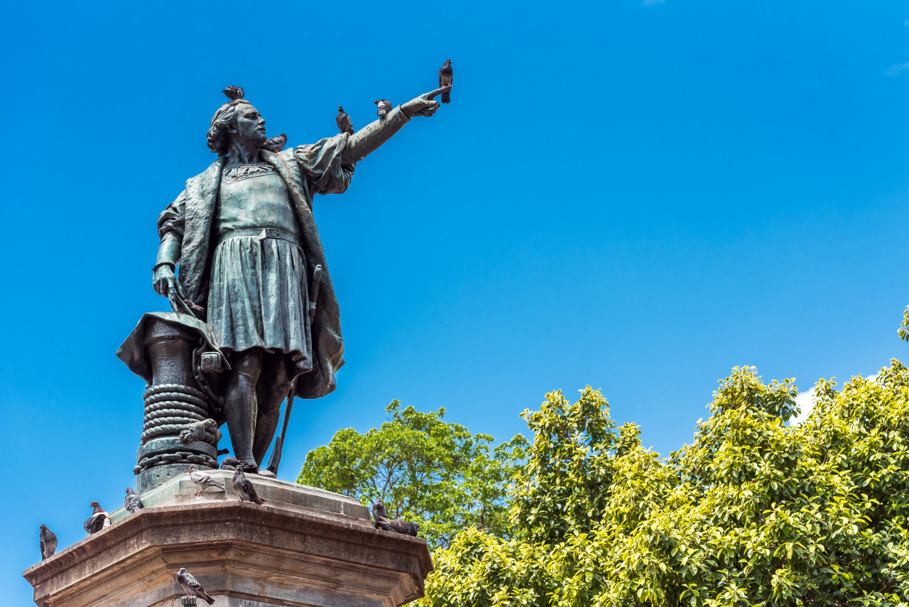 Statue de Christophe Colomb dans le parc de Colón.