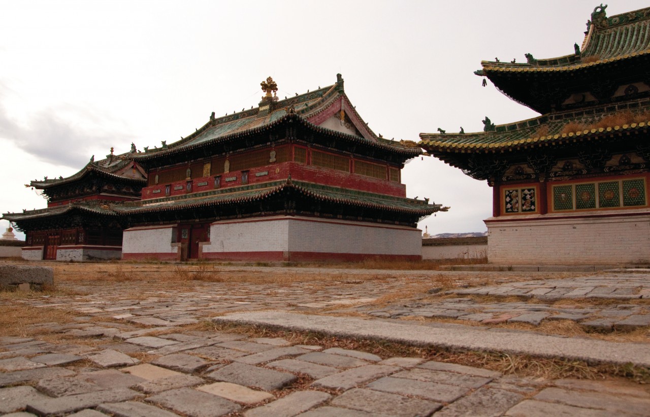 Temples principaux du monastère d'Erdene Züü à Karakorum.