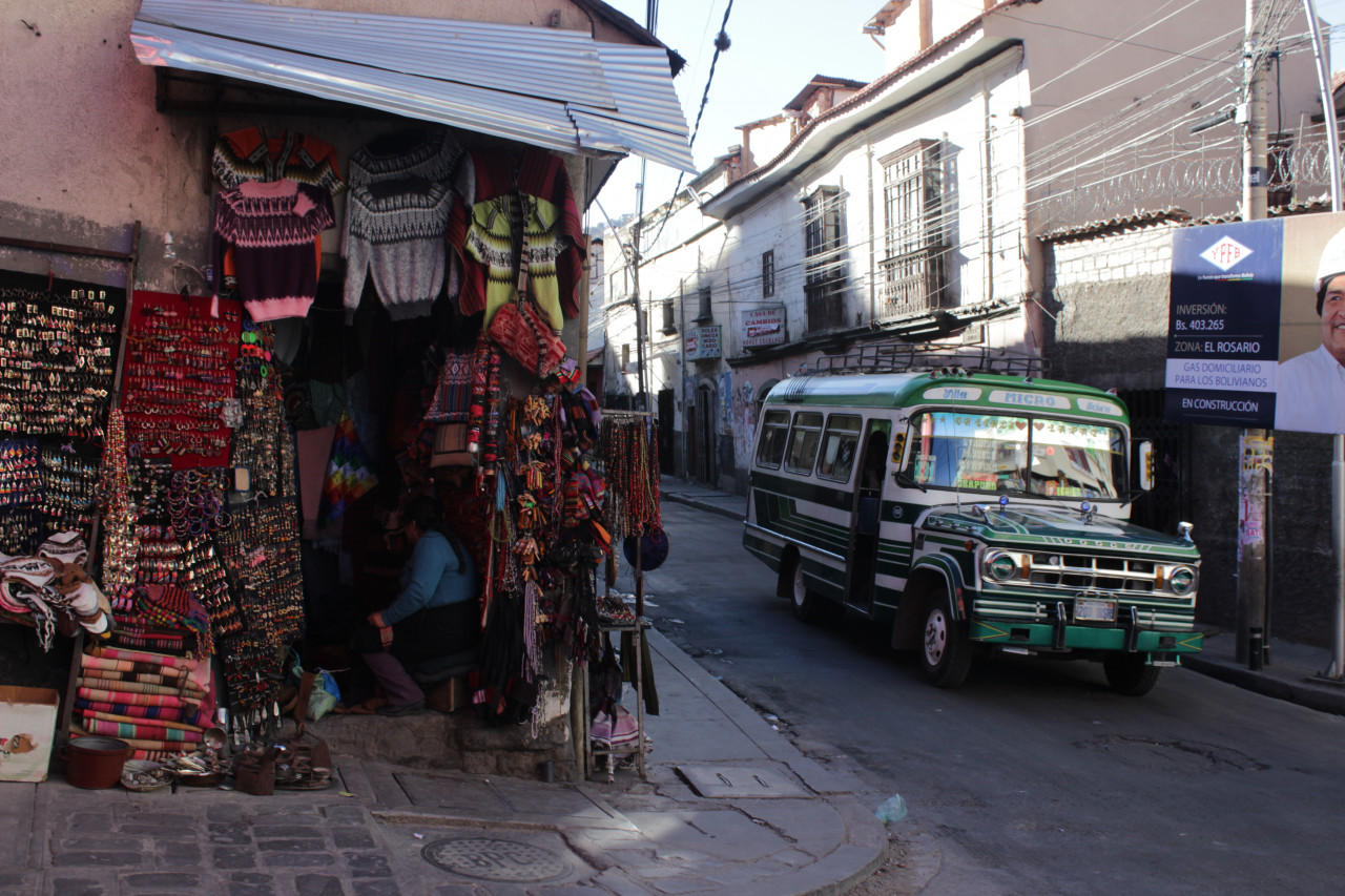 Calle Sagarnaga, centre historique de La Paz.