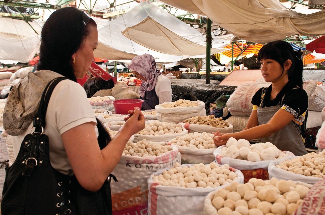 Au bazar d'Osh, à Bichkek