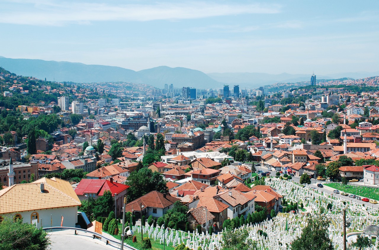 Vue sur Sarajevo depuis le fort.