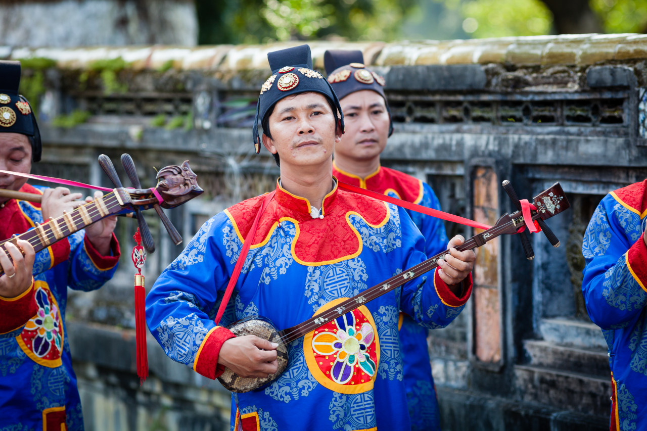 Musiciens traditionnels, Hanoi.