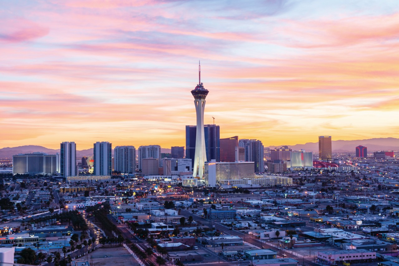 Las Vegas skyline.