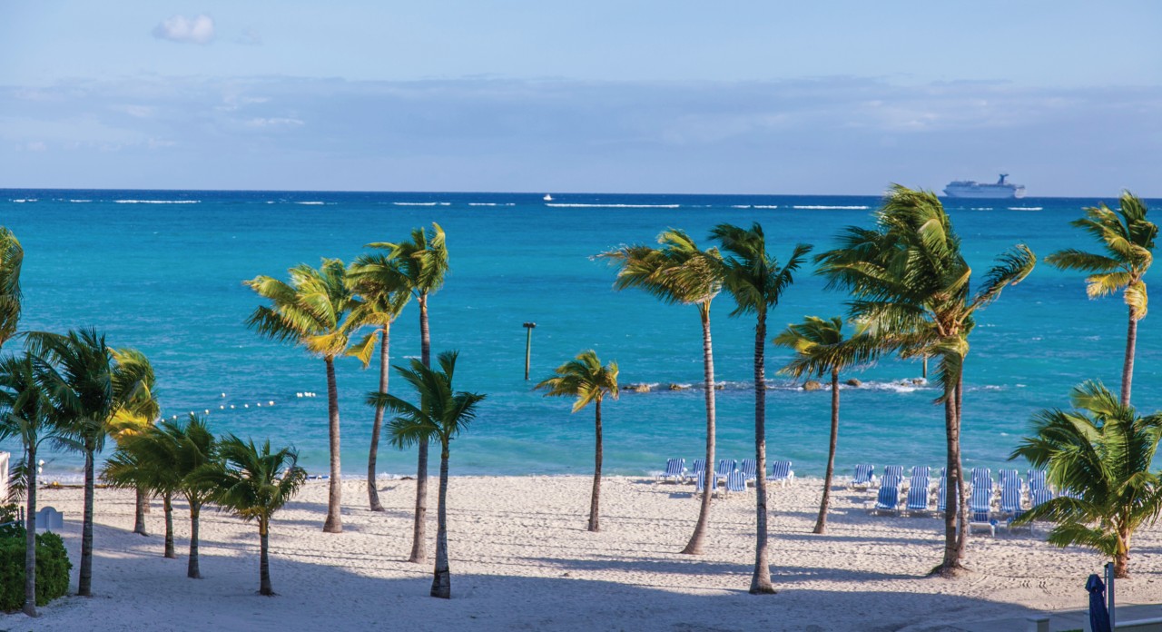 <p>La plage de Nassau.</p>