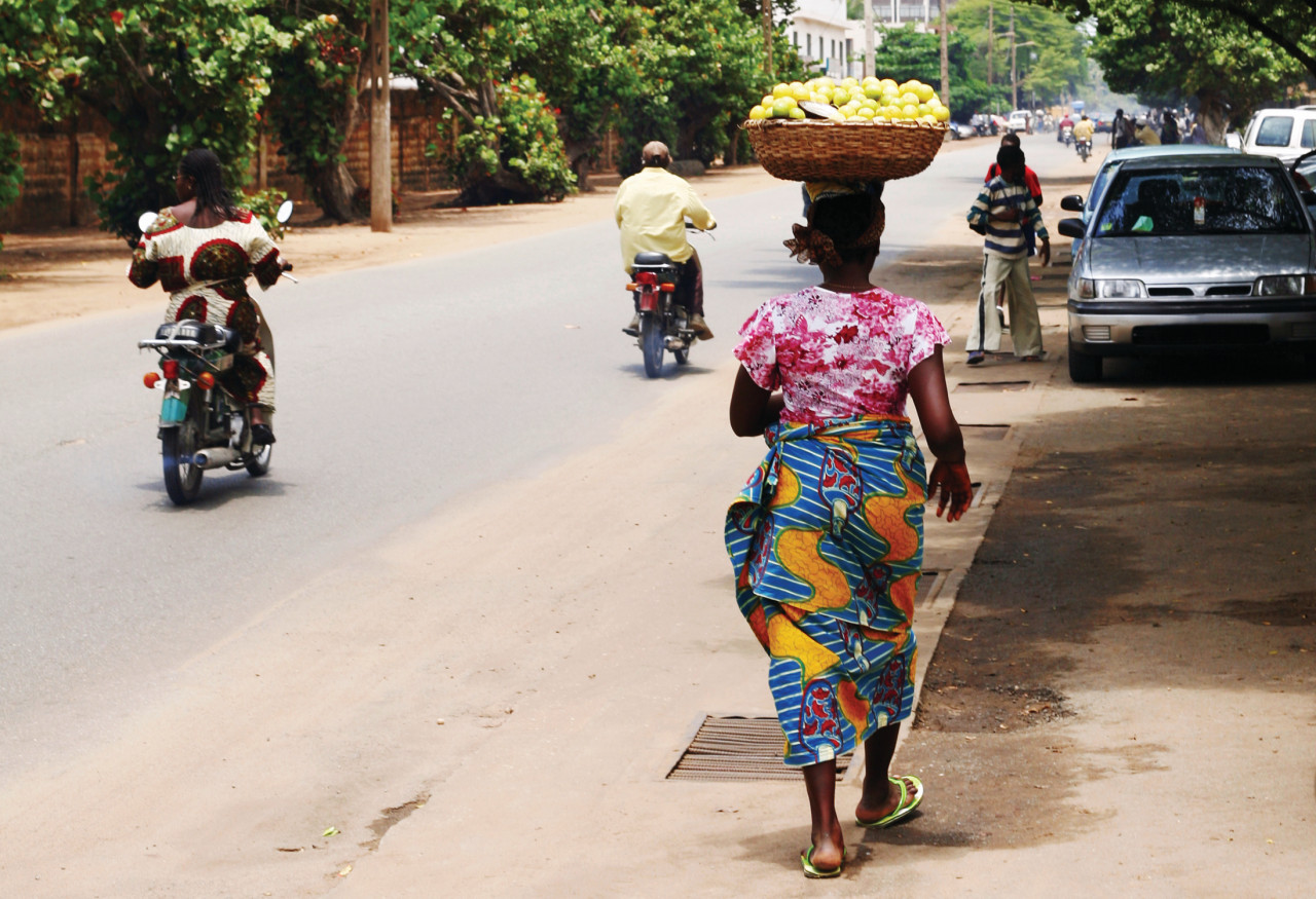 Dans les rues de Cotonou.