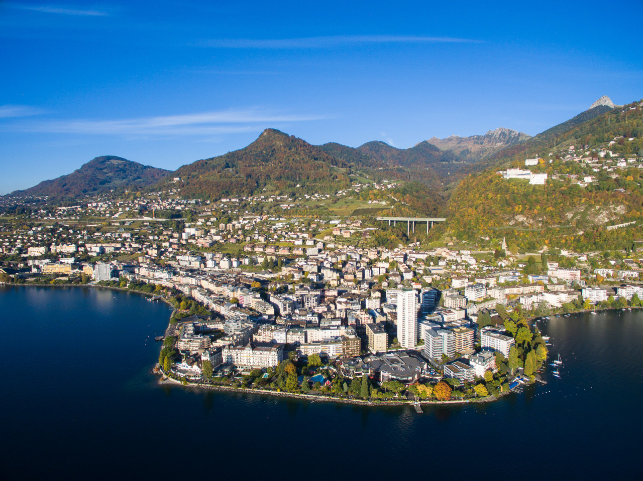 Vue sur la ville de Montreux.