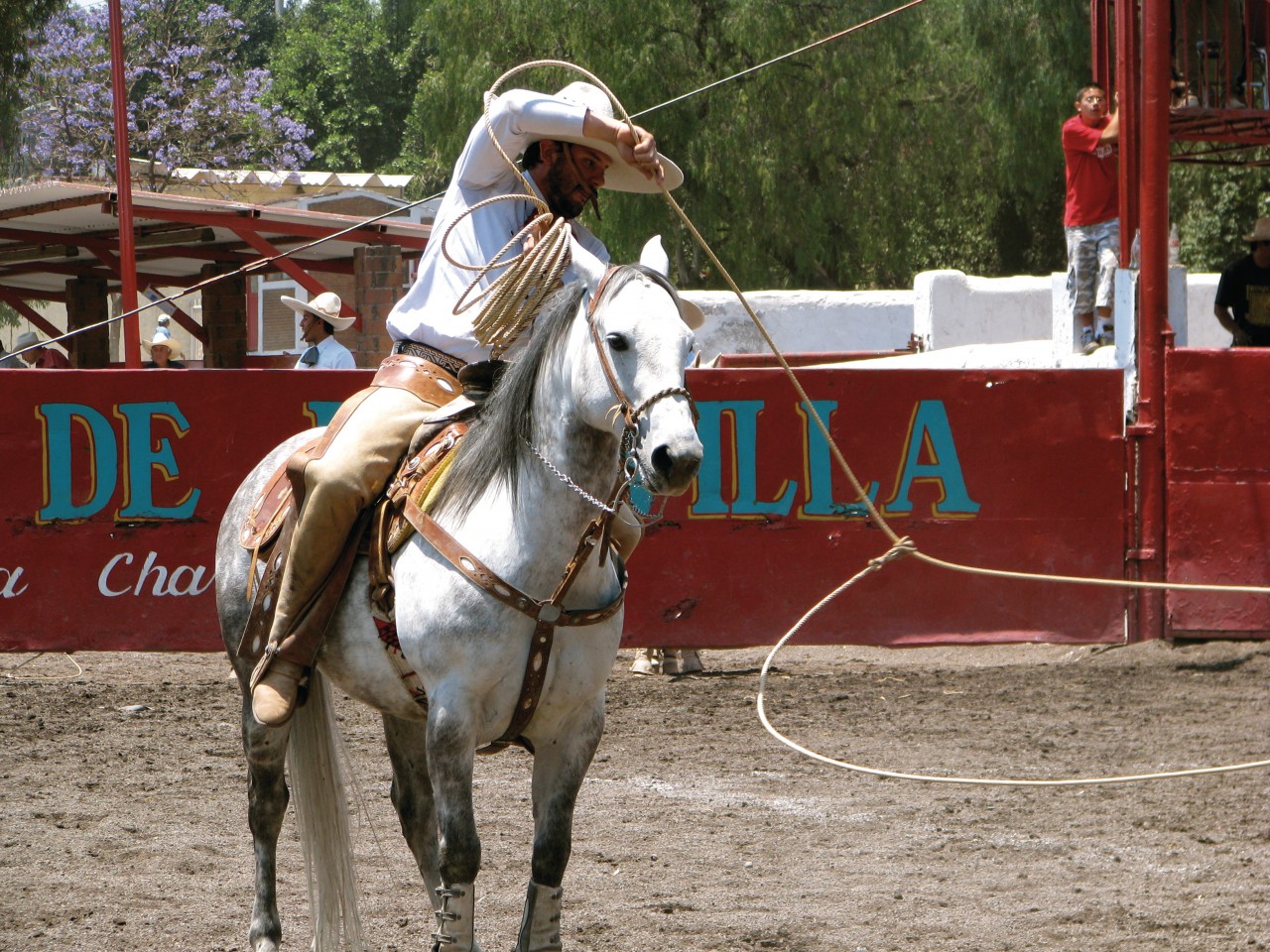 Spectacle de charrería à Mexico.