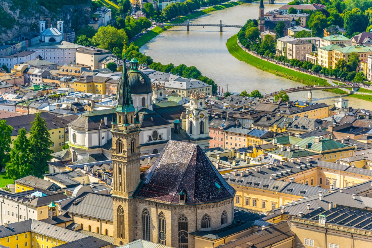 Vue sur Salzbourg.