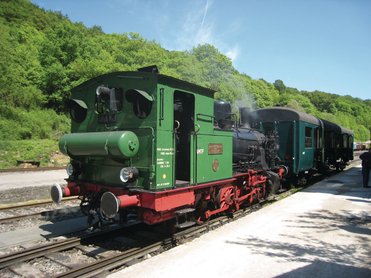 Train à vapeur touristique 1900.