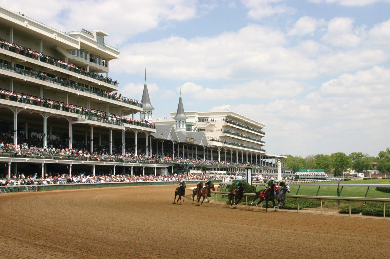 Le Kentucky Derby, à l'hippodrome de Churchill Downs, Louisville.